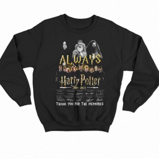 Always Harry Potter 2001 – 2023 Thank You For The Memories Signature T-shirt