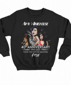 Amy Winehouse 40th Anniversary 1983 – 2023 Thank You For The Memories T-shirt Amy Winehouse 40th Anniversary 1983 – 2023 Thank You For The Memories T-shirt
