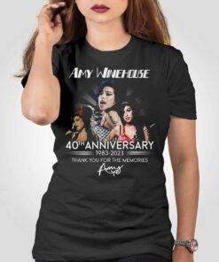 Amy Winehouse 40th Anniversary 1983 – 2023 Thank You For The Memories T-shirt Amy Winehouse 40th Anniversary 1983 – 2023 Thank You For The Memories T-shirt
