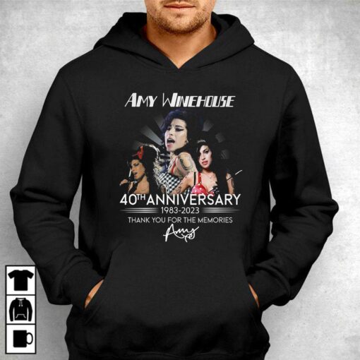 Amy Winehouse 40th Anniversary 1983 – 2023 Thank You For The Memories T-shirt