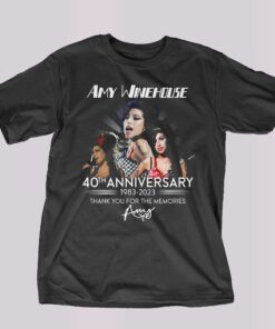 Amy Winehouse 40th Anniversary 1983 2023 Thank You For The Memories T shirt 4