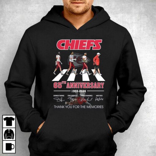 Anniversay 1959-2024 Kansas City Chiefs Thank You For The Memories T-shirt