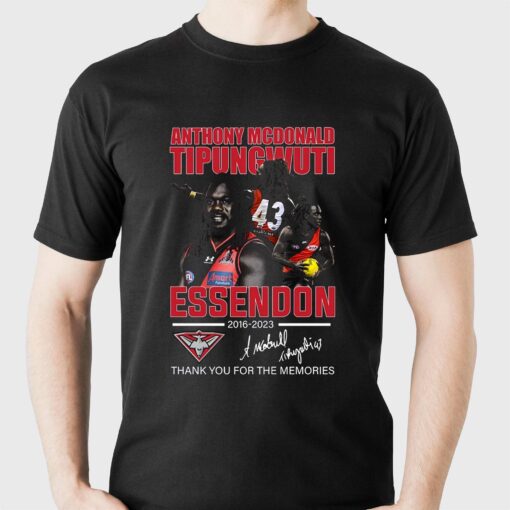 Anthony Mcdonald Tipungwuti Essendon 2016 – 2023 Thank You For The Memories T-shirt