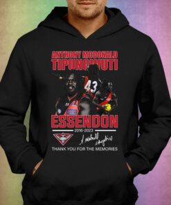 Anthony Mcdonald Tipungwuti Essendon 2016 2023 Thank You For The Memories T shirt 3