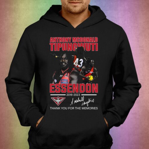 Anthony Mcdonald Tipungwuti Essendon 2016 – 2023 Thank You For The Memories T-shirt