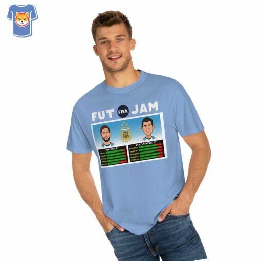 Argentina Lionel Messi Julian Alvarez Nba Jam Style T Shirt