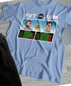 Argentina Lionel Messi Julian Alvarez Nba Jam Style T Shirt 4