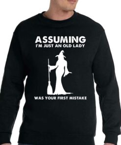 Assuming Im Just An Old Lady Was Your First Mistake Shirt 4