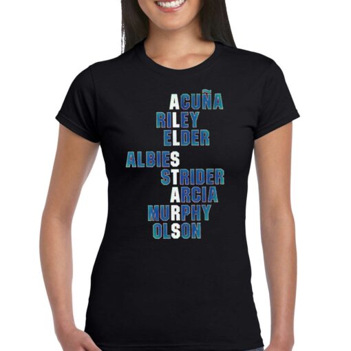 Atlanta All-stars Acuna Jr Austin Riley Bryce Elder Ozzie Albies Spencer Strider Mlb Shirt