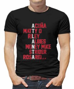 Atlanta Baseball Names Acuna Matty O Riley Albies Money Mike Strider Rosario Shirt Atlanta Baseball Names Acuna Matty O Riley Albies Money Mike Strider Rosario Shirt