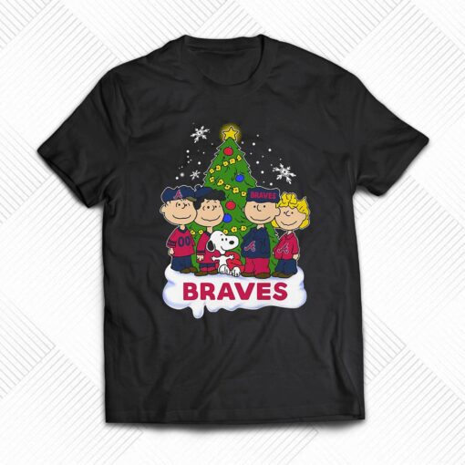 Atlanta Braves Snoopy Peanuts Christmas Shirt Hoodie Sweater