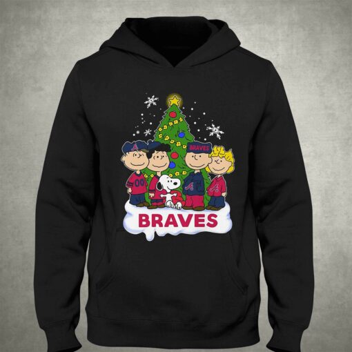 Atlanta Braves Snoopy Peanuts Christmas Shirt Hoodie Sweater