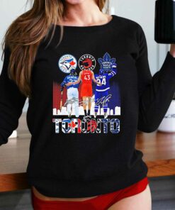 Auston Matthews Vladimir Guerrero And Pascal Siakam Toronto Skyline Sports Signatures Shirt