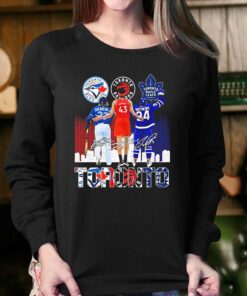 Auston Matthews Vladimir Guerrero And Pascal Siakam Toronto Skyline Sports Signatures Shirt 4