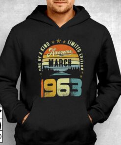Awesome Since March 1963 Vintage 59th Birthday For T shirt 3