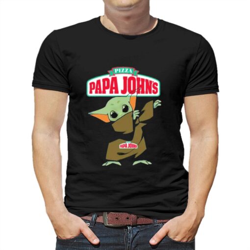 Baby Yoda Dabbing Pizza Papa Johns Shirt