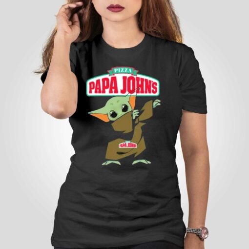 Baby Yoda Dabbing Pizza Papa Johns Shirt