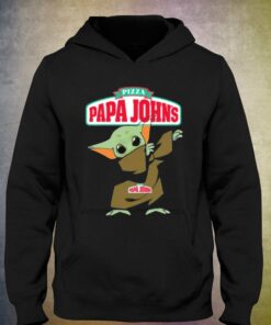 Baby Yoda Dabbing Pizza Papa Johns Shirt 3