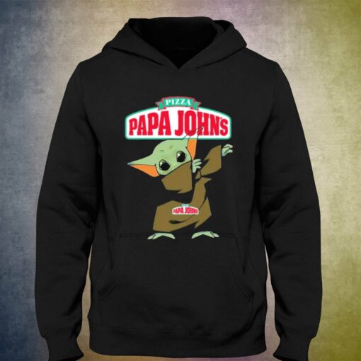 Baby Yoda Dabbing Pizza Papa Johns Shirt