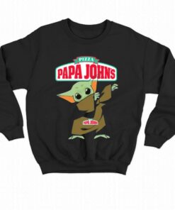 Baby Yoda Dabbing Pizza Papa Johns Shirt 4