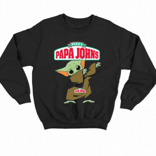 Baby Yoda Dabbing Pizza Papa Johns Shirt