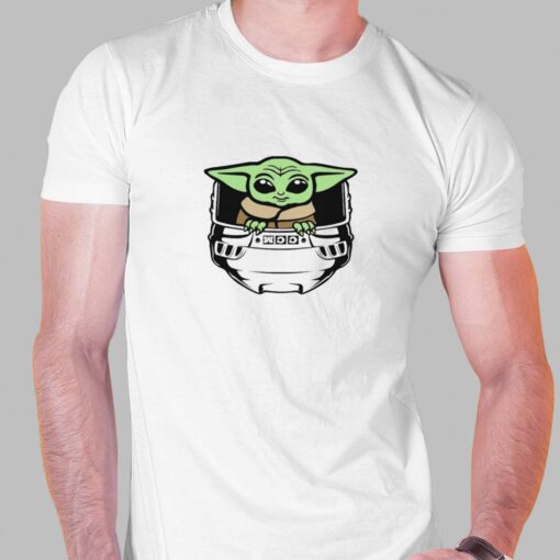 Baby Yoda Helmet Hockey Shirt