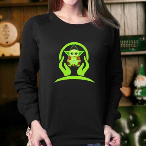 Baby Yoda Hug Shamrock Happy St Patricks Day Shirt