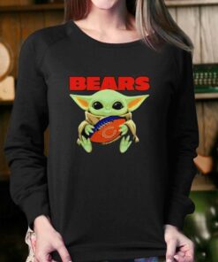 Baby Yoda Loves The Chicago Bears Star Wars Gifts Shirt 4