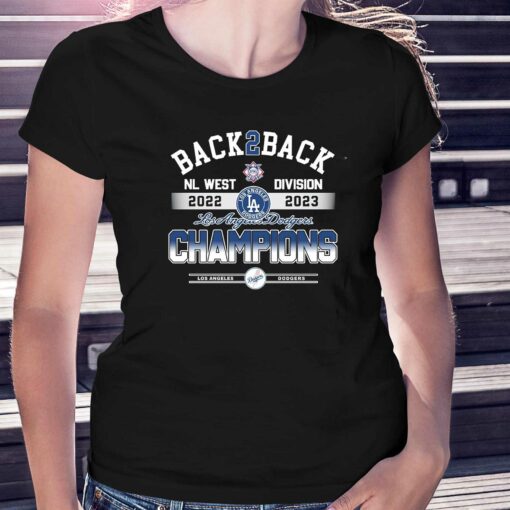 Back 2 Back Los Angeles Dodgers Nl West Division Champions 2022 – 2023 Unisex T-shirt