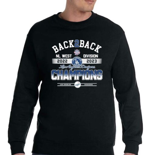 Back 2 Back Los Angeles Dodgers Nl West Division Champions 2022 – 2023 Unisex T-shirt