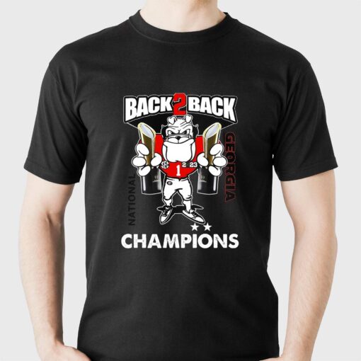 Back 2 Back National Georgia Bulldogs T-shirt