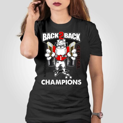 Back 2 Back National Georgia Bulldogs T-shirt