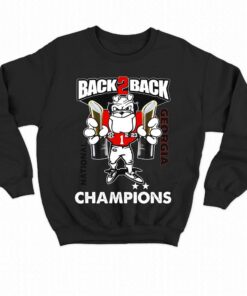 Back 2 Back National Georgia Bulldogs T shirt 4