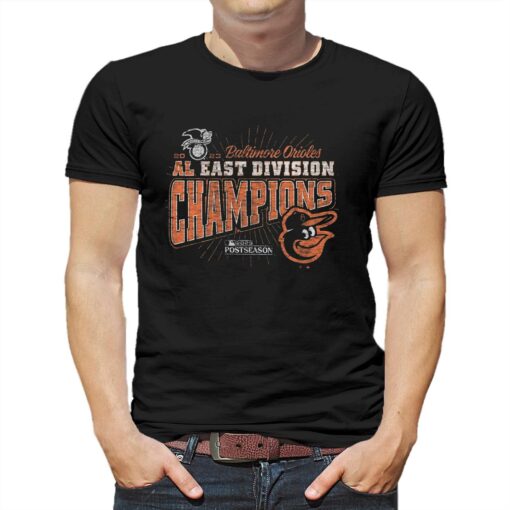 Baltimore Orioles ’47 2023 Al East Division Champions Distressed Franklin T-shirt