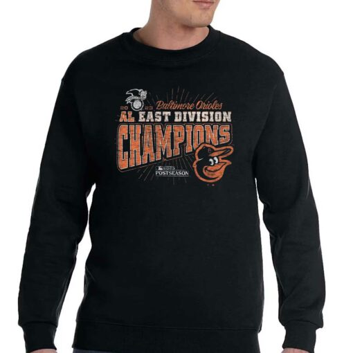 Baltimore Orioles ’47 2023 Al East Division Champions Distressed Franklin T-shirt