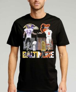 Baltimore Ravens Orioles Lewis And Robinson City Champions Signatures Shirt 1