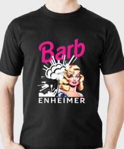 Barbenheimer Barbie Oppenheimer 2023 Pink And White T-shirt Barbenheimer Barbie Oppenheimer 2023 Pink And White T-shirt