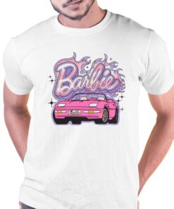 Barbie Glitter Car Boyfriend Fit Girls T-shirt Barbie Glitter Car Boyfriend Fit Girls T-shirt