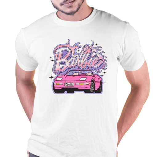 Barbie Glitter Car Boyfriend Fit Girls T-shirt