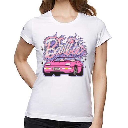 Barbie Glitter Car Boyfriend Fit Girls T-shirt