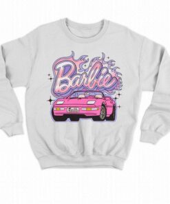 Barbie Glitter Car Boyfriend Fit Girls T shirt 4