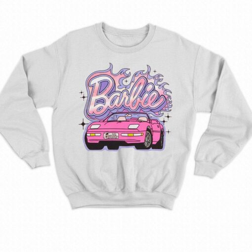 Barbie Glitter Car Boyfriend Fit Girls T-shirt