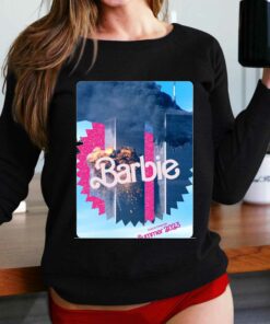 Barbie Movie Twin Towers T-shirt 1 Barbie Movie Twin Towers T shirt 2