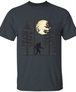 Bigfoot Walking in the Night Under the Moon Dark Heather T-shirt Gift for Bigfoot Lovers Bigfoot Walking in the Night Under the Moon Dark Heather T-shirt Gift for Bigfoot Lovers
