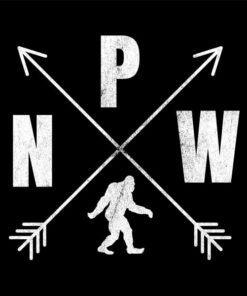 Black PNW Logo Bigfoot T-Shirt Compass Crossed Arrows Distressed 2 Black PNW Logo Bigfoot T Shirt Compass Crossed Arrows Distressed 3