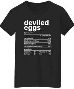 Funny Deviled Eggs Nutritional Value Womens T Shirt 3