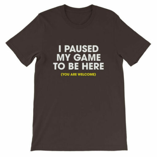 I paused my game to be here (you are welcome) T-shirt