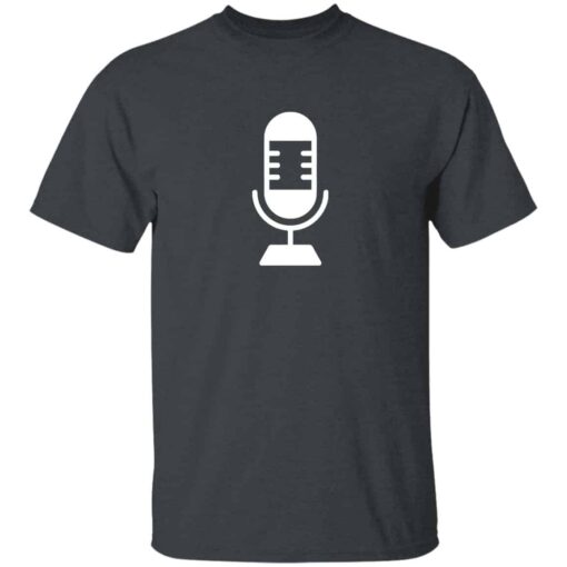 Minimalist microphone t-shirt for podcasters and radio hosts