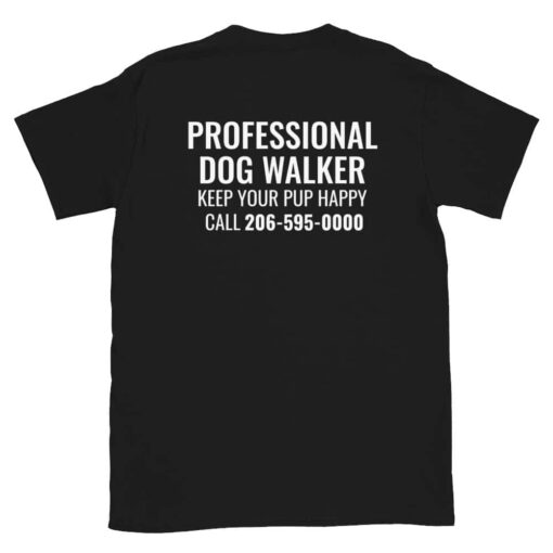 Professional Dog Walker Advertising Customizable T-Shirt