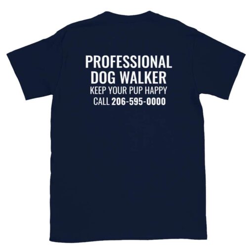 Professional Dog Walker Advertising Customizable T-Shirt